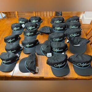 Lot x 22 BAD BIRDIE Golf California Adjustable Hat Hats Black Retail $38 Each